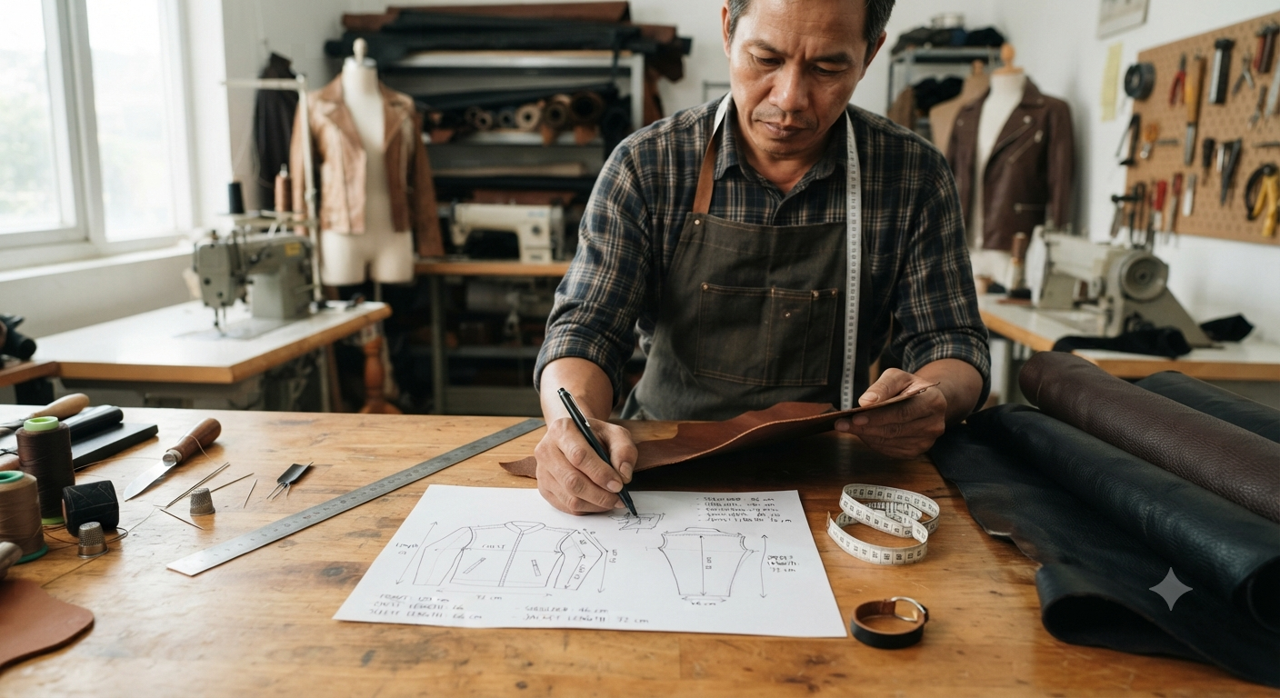 Các thông số kỹ thuật cần chuẩn bị trước khi may áo da